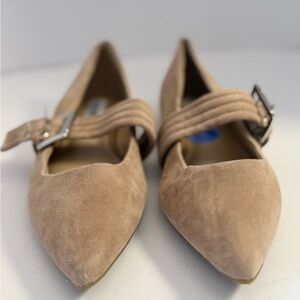 Steve Madden Tan Leather Flats with Buckle Women’s 6.5